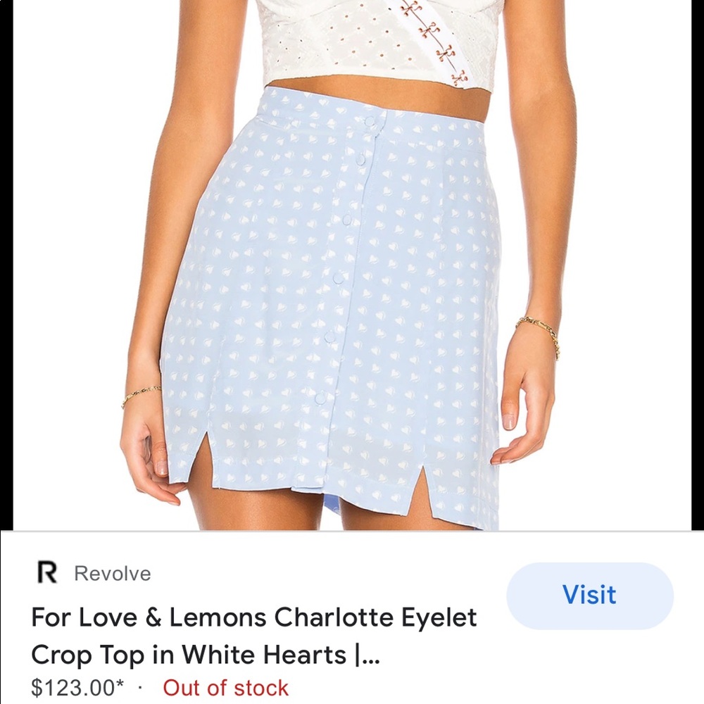 For Love and Lemons Eyelet Bustier Crop Top - Picture 4 of 4